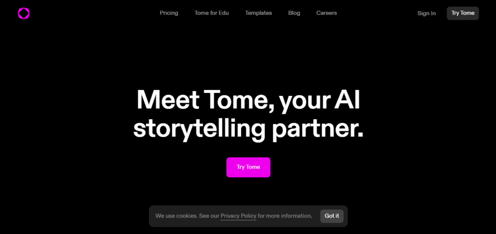 tome_app home page 