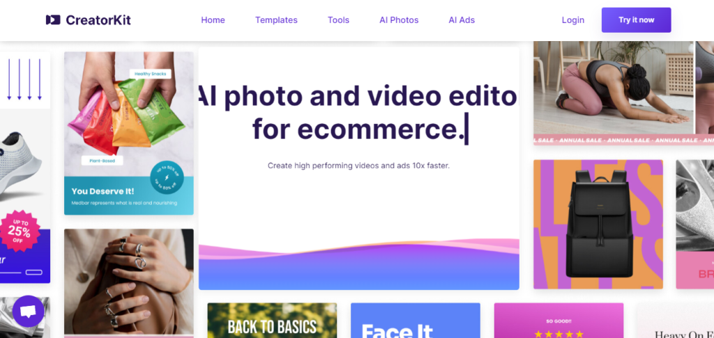 Creatorkit homepage screenshot