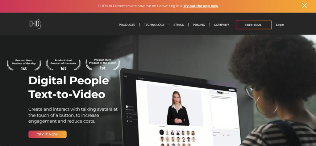 d-id.com-AI-tool-home-page